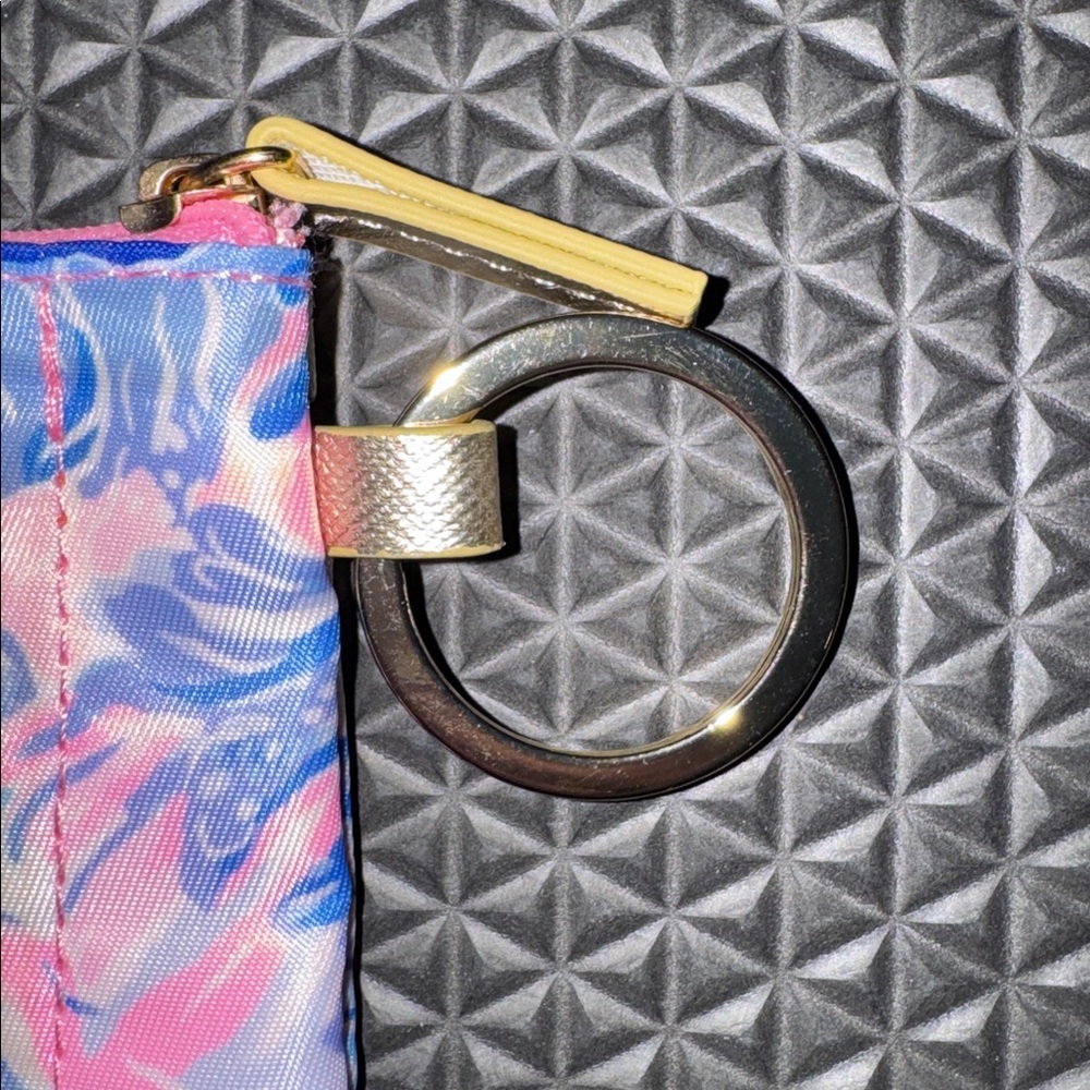 Lilly Pulitzer Blue & Pink Floral Keyring Coin Pouch - Picture 4 of 5